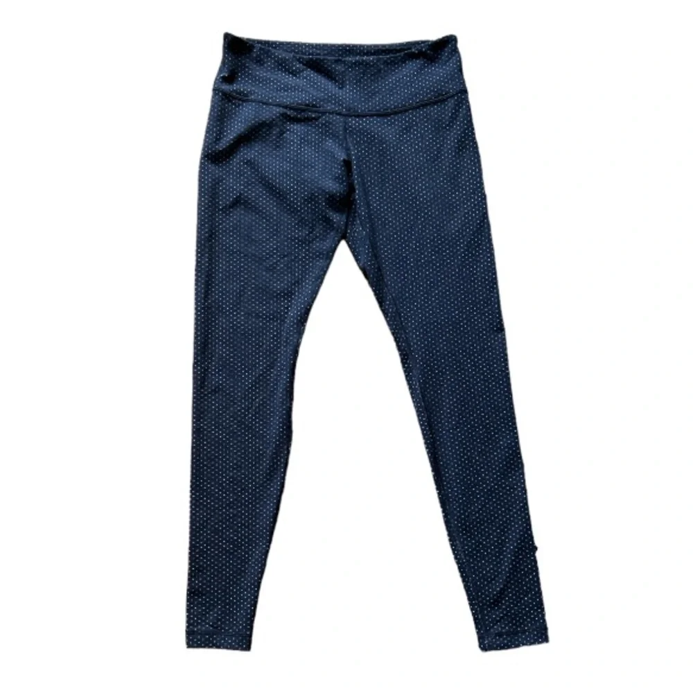 Lululemon athletica wunder under pants leggings, navy & white polka dot,… - Picture 2 of 3